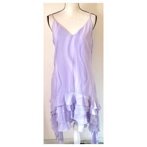 Eva Blue Lilac Ruffle Dress